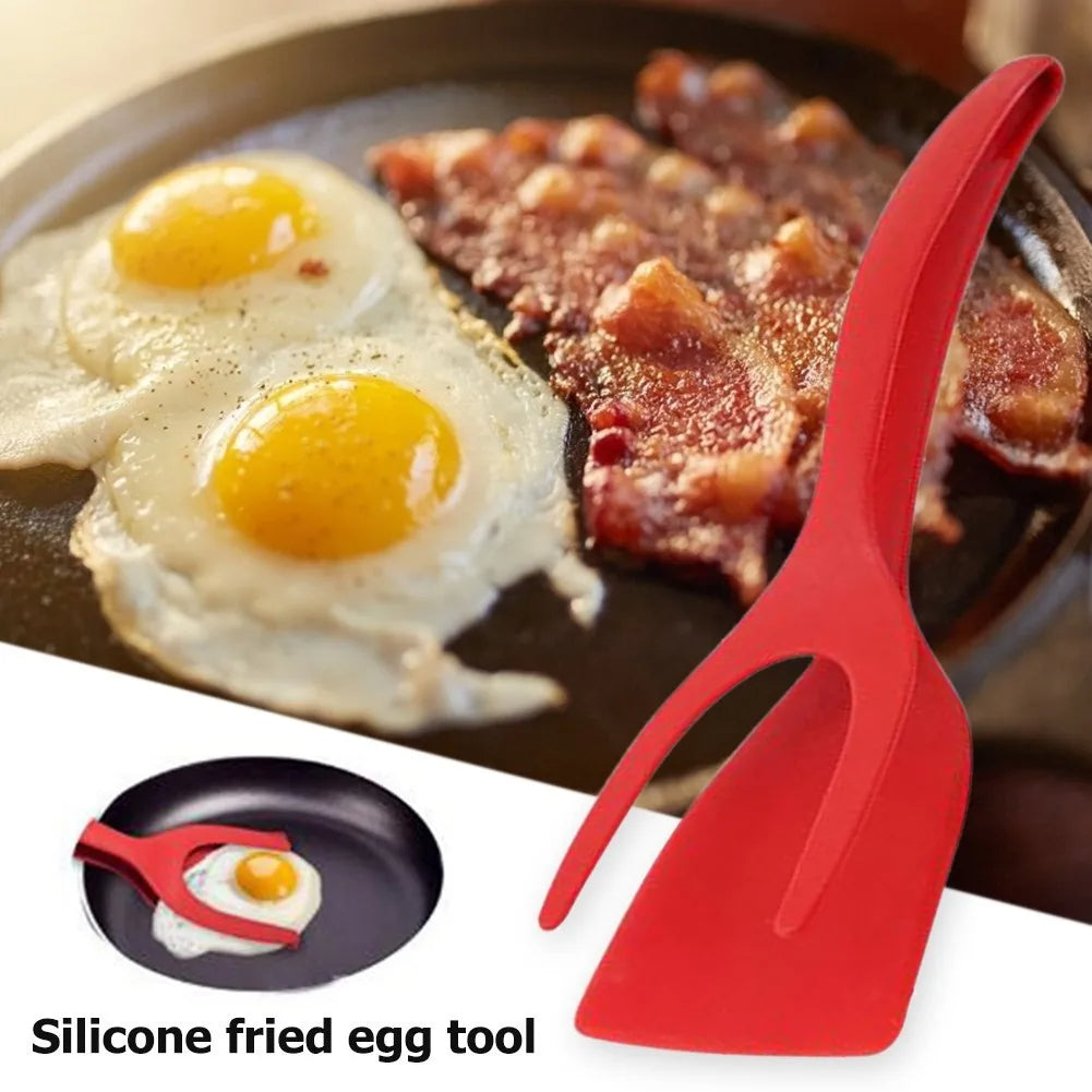 2-in-1 Grip and Flip Tongs Egg Spatula - Multi-Purpose Kitchen Tool - Minihomy