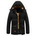 Middle-aged And Elderly Men's Fleece-lined Thick Waterproof Jacket - Minihomy