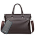 Large Capacity Business Handbag Men's Soft Leather Briefcase - Minihomy