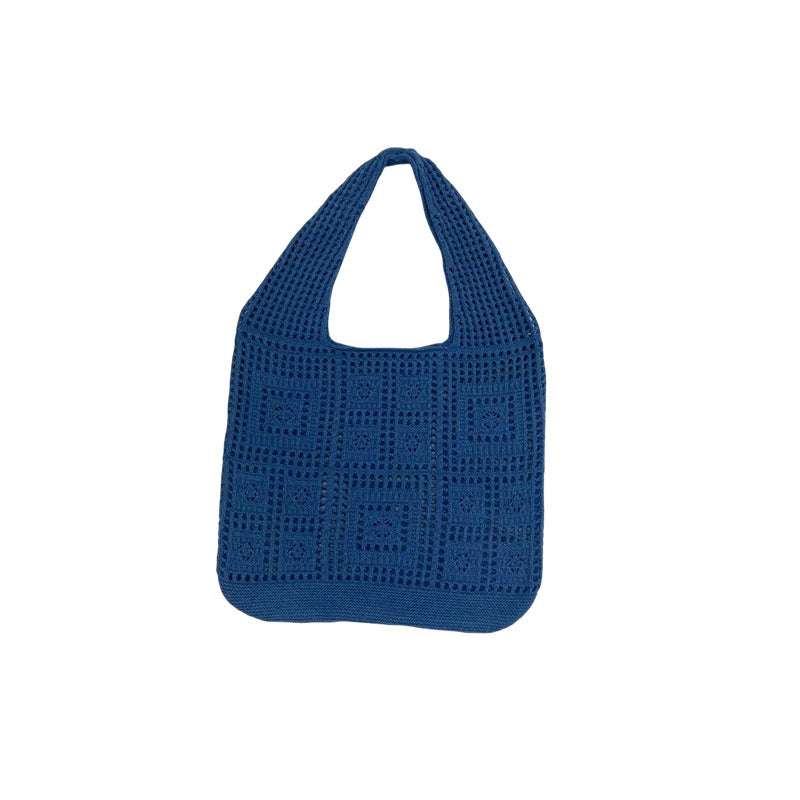 All-Matching Solid Color Knitted Shoulder Bag - Minihomy