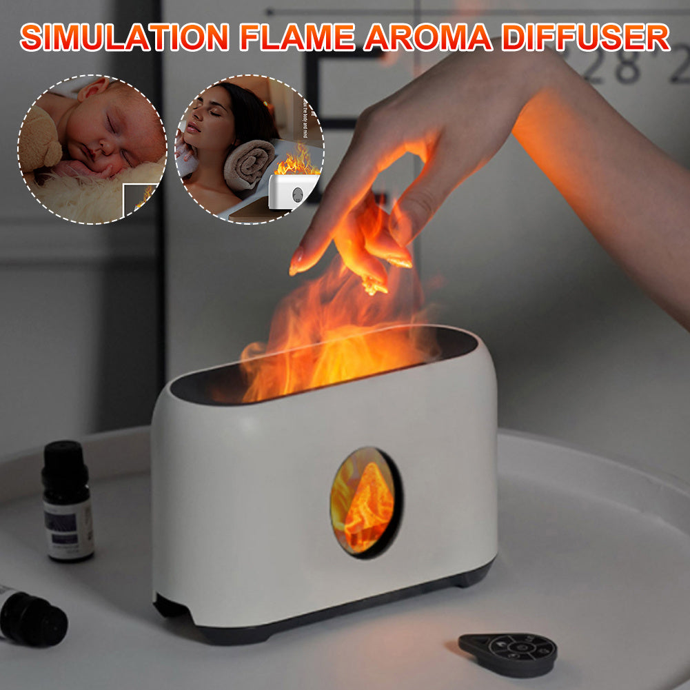 Mute Aroma Diffuser Humidifier with Realistic Flame Simulation - Minihomy