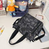 Large Capacity Tote Bag: Bear Print Shoulder & Crossbody Handbag