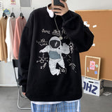 Erkekler için Evren Astronot Sweatshirt