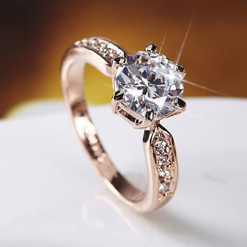 Fashion Personality Six-claw Diamond Ring For Women - Minihomy