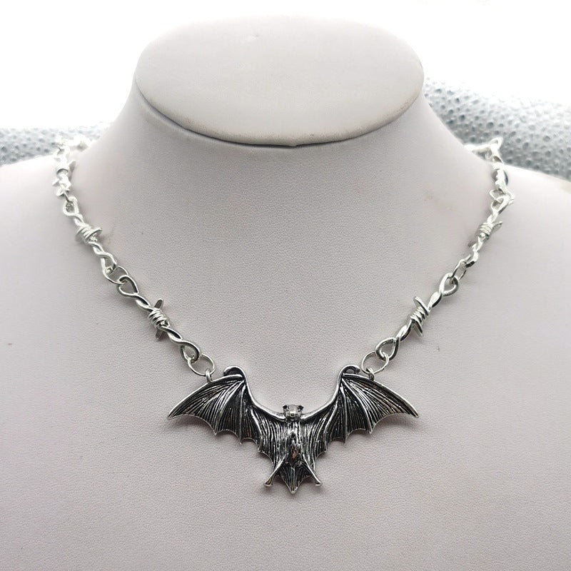 Handmade DIY Accessories Creative Horror Bat Necklace Pendant Ornament - Minihomy