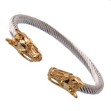 Stainless Steel Dragon Wire Rope Faucet Open-ended Bracelet