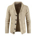 Men's Knitted Cardigan V Neck Loose Thick Sweater Jacket - Minihomy