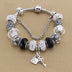 Fashion Big Hole Glass Bead Key Pendant Beaded Bracelet - Minihomy