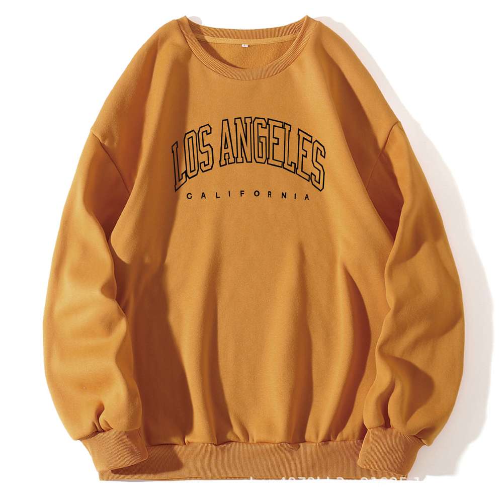 Letter Print Crew Neck Pullover Sweatshirt - Minihomy