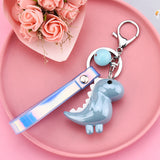 Cute Little Dinosaur Car Keychain Pendant Creative Colorful Cord Keychain - Minihomy