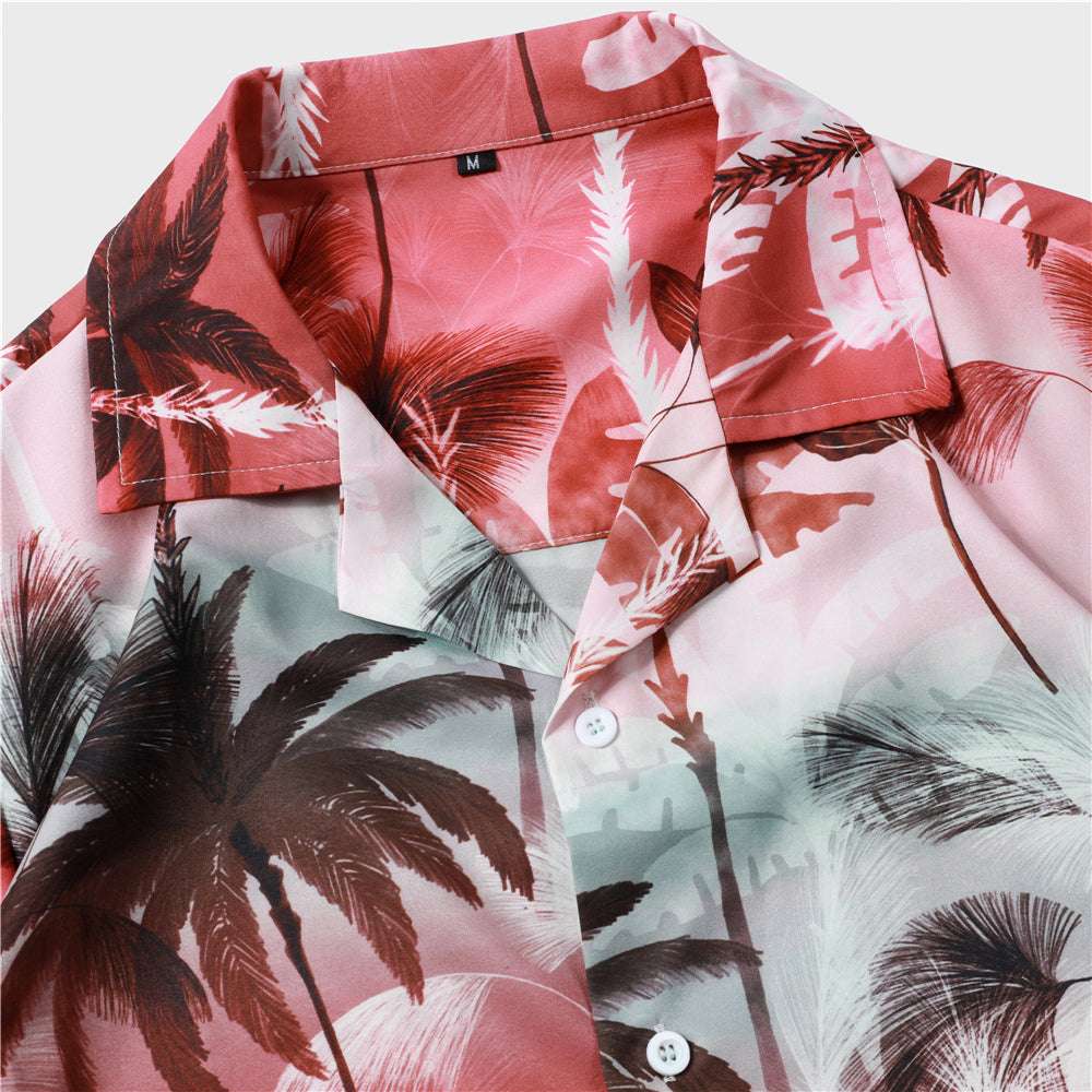 Men's Summer Wear Holiday Style Print Shirt - Minihomy