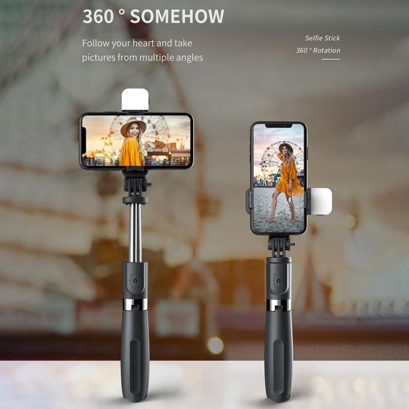 Bluetooth Selfie Stick with Mobile Remote Control Tripod - Compatible with iPhone Models - Minihomy