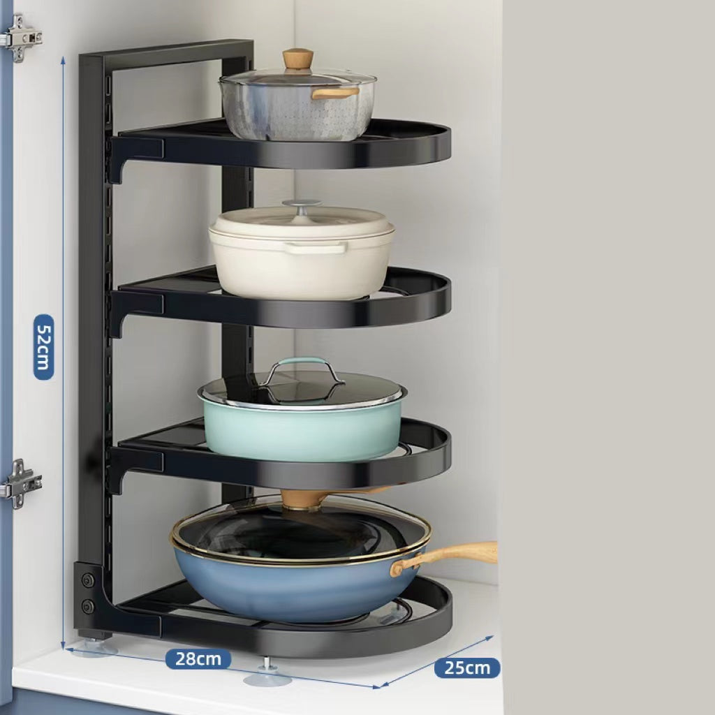 Kitchen Pot Rack Multi-layer Shelving Pot Under The Sink Cabinet Layered Storage - Minihomy