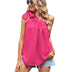 Cross-border Women's Clothing Shoulder Lace-up Bow Top One-shoulder Vest - Minihomy