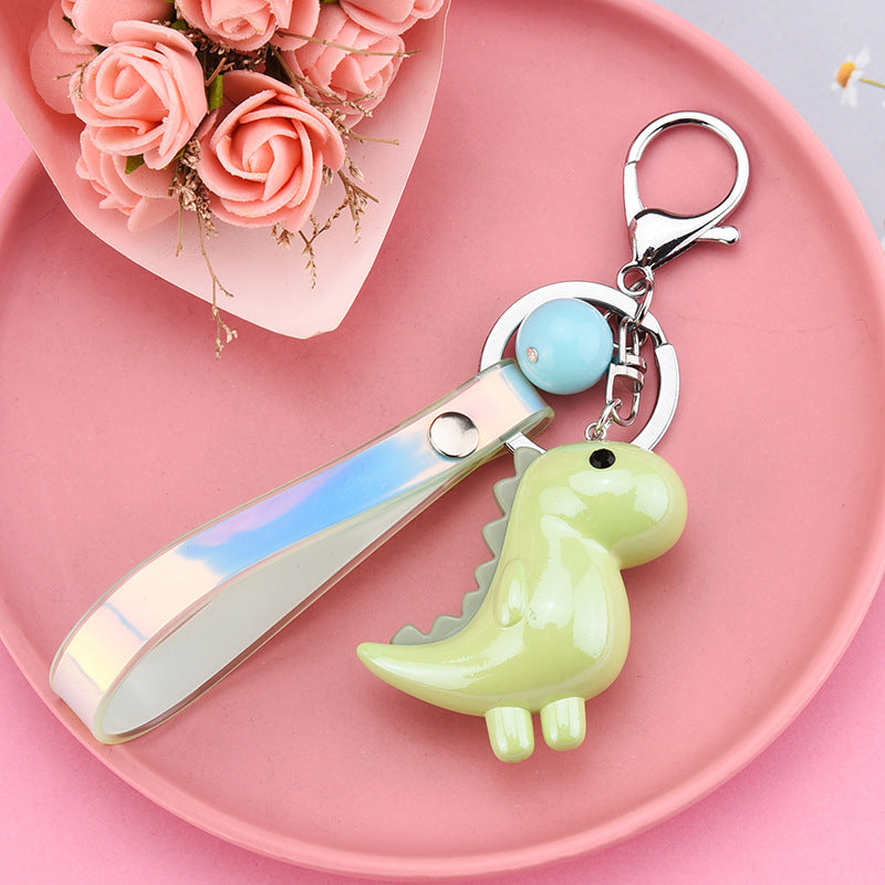 Cute Little Dinosaur Car Keychain Pendant Creative Colorful Cord Keychain - Minihomy