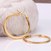 Fashion Simple Round Geometric Stainless Steel Love Heart Hoop Earrings - Minihomy