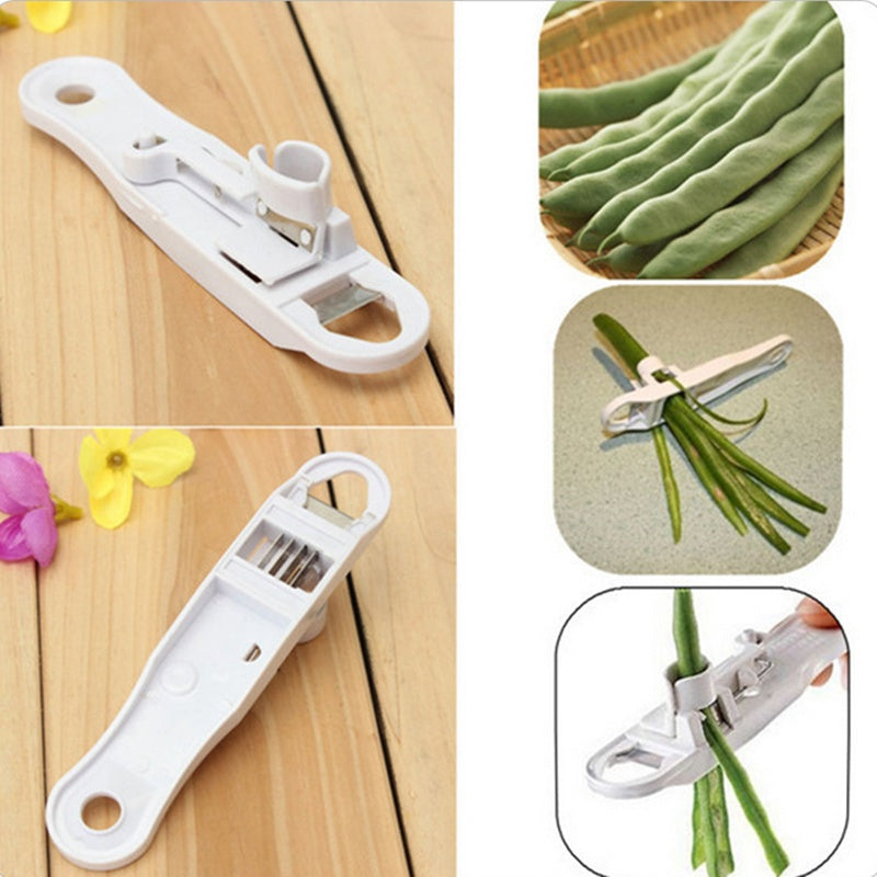 Green Bean Slicer Cutter Cut Fruit Vegetable Stringer Peeler Remover For Easy Kitchen Gadgets Cozinha Kitchen Accessories - Minihomy