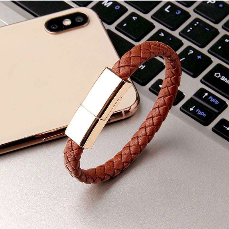 Bracelet Charger USB Charging Cable - Wearable Data Cable for iPhone 14, 13 Max, and Android Devices - Minihomy