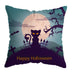 Linen Skull Halloween Pillow Cover - Minihomy