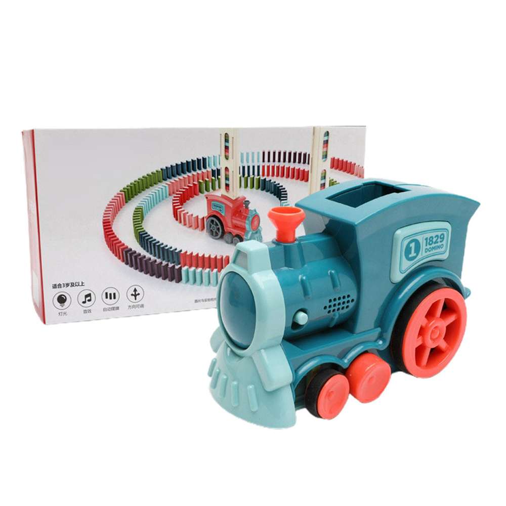 Domino Train Toys - Automatic Release Electric Building Blocks Train Toy - Minihomy