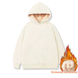 Men's Fleece Hoodie Winter Lined Padded Warm Keeping Loose Hooded Sweater - Minihomy