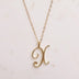 Gold 26 Old English Initial Letter Necklaces For Women - Minihomy