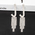 925 Silver Needle Ornaments Rhinestone Letter B Earrings Banquet Tassel Ear - Minihomy