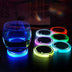 LED Cup Holder Coaster - Solar & USB Charging, Colorful Ambient Light, Non-Slip, Car Decor - Minihomy