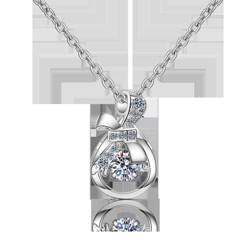 Exotic XDY925 Sterling Silver Pendant Smart Purse Moissanite Necklace - Minihomy