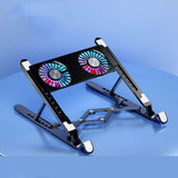 Folding Laptop Stand with Cooling Fan & Radiator - Portable Laptop Desk - Minihomy