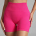 High Waist Yoga Shorts for Women - Seamless, Solid Color, Hip-Lifting Fitness Pants - Minihomy