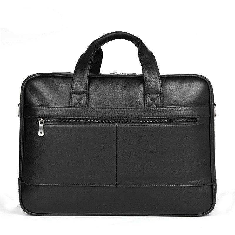 Men's Napa Leather Briefcase - Real Leather Handbag with Comfortable Texture - Minihomy