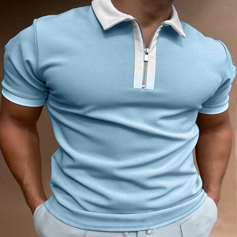 Men's Polo Shirt Men Solid Polo Shirts Brand Men Short-Sleeved Shirt - Minihomy