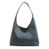 Denim Canvas Bucket Bag - Fashionable Large Capacity Shoulder Bag for Women - Minihomy