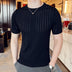 Men's Short Sleeve Hollow-out Half-sleeved Ice Silk Crew Neck T-shirt - Minihomy