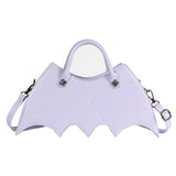 Halloween Spider Web Shape Shoulder Bags Personality Batgirl Messenger Crossbody Bag - Minihomy