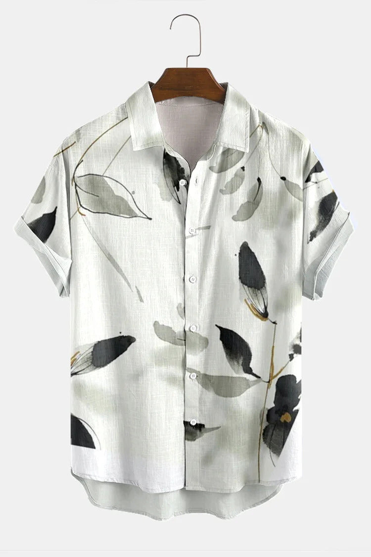 Hawaiian Shirt Men 3D Light Color Short Sleeve - Minihomy