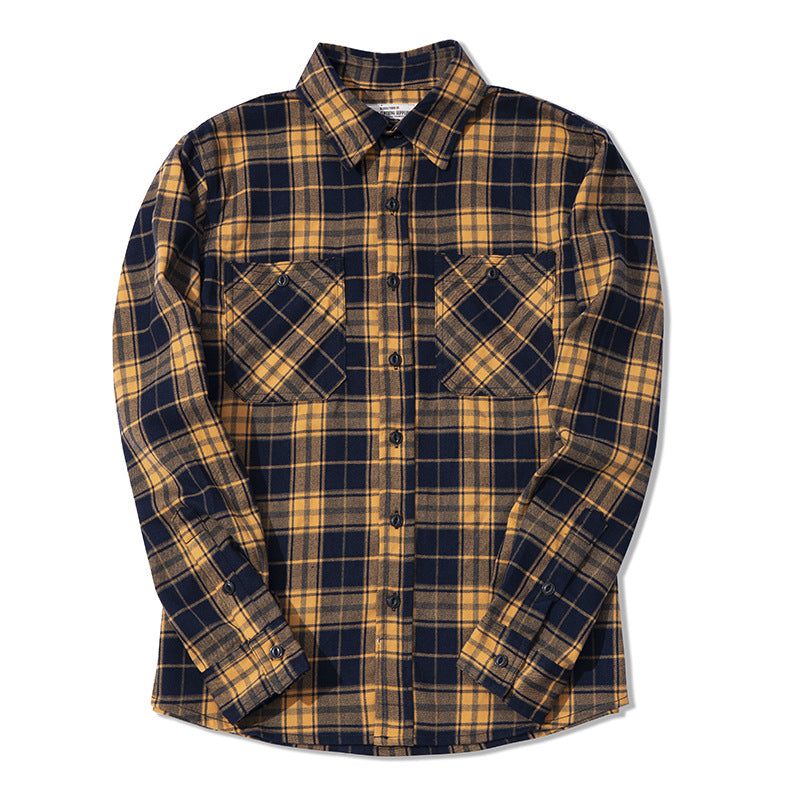 Heavy Thick Plaid Shirt For Men - Minihomy