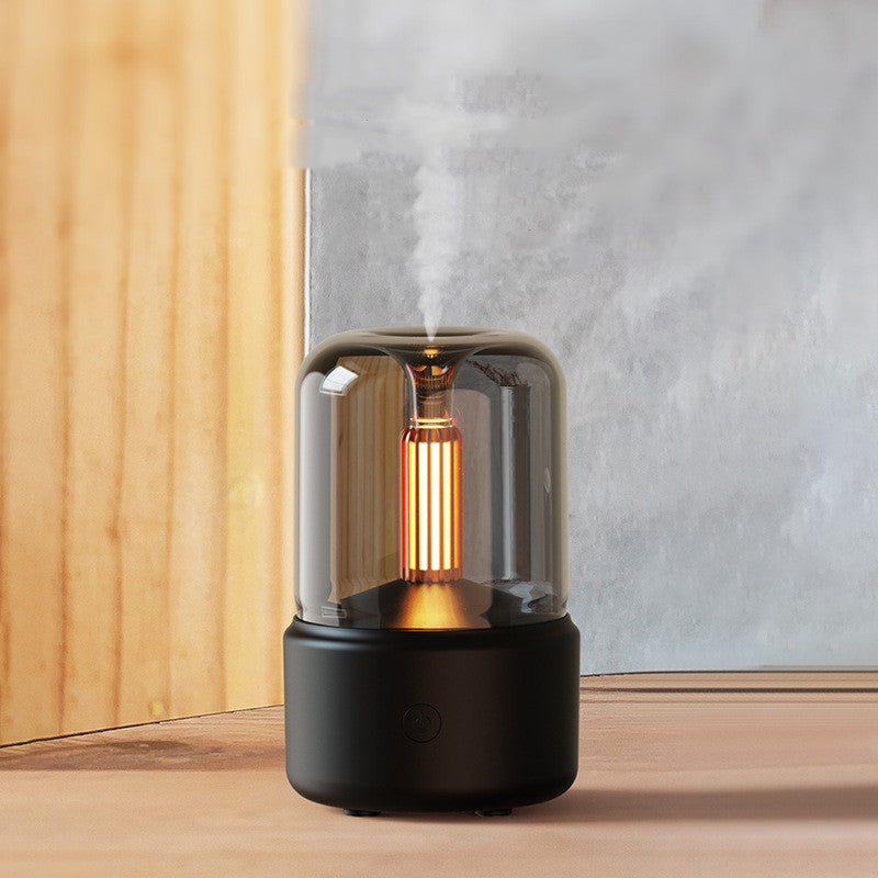 Atmosphere Light Humidifier - Candlelight Aroma Diffuser with LED Night Light - Minihomy