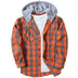 Hooded Plaid Shirt Men's Casual - Minihomy