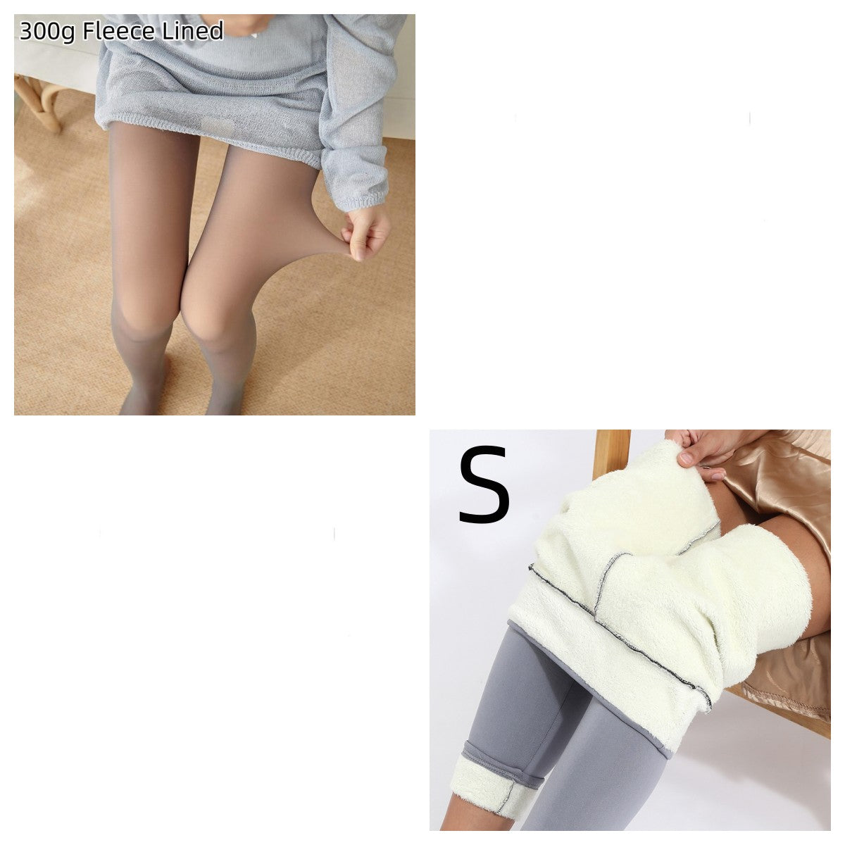 Fleece-lined Thickened Sheer Tights Leggings Transparent One-piece Superb Pantynose - Minihomy