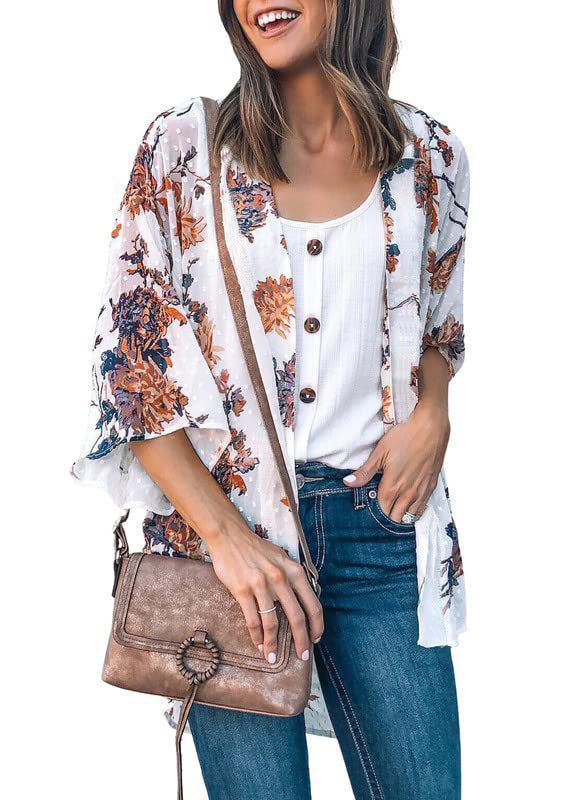 Flower Print Shirt Jacket Women Top - Minihomy