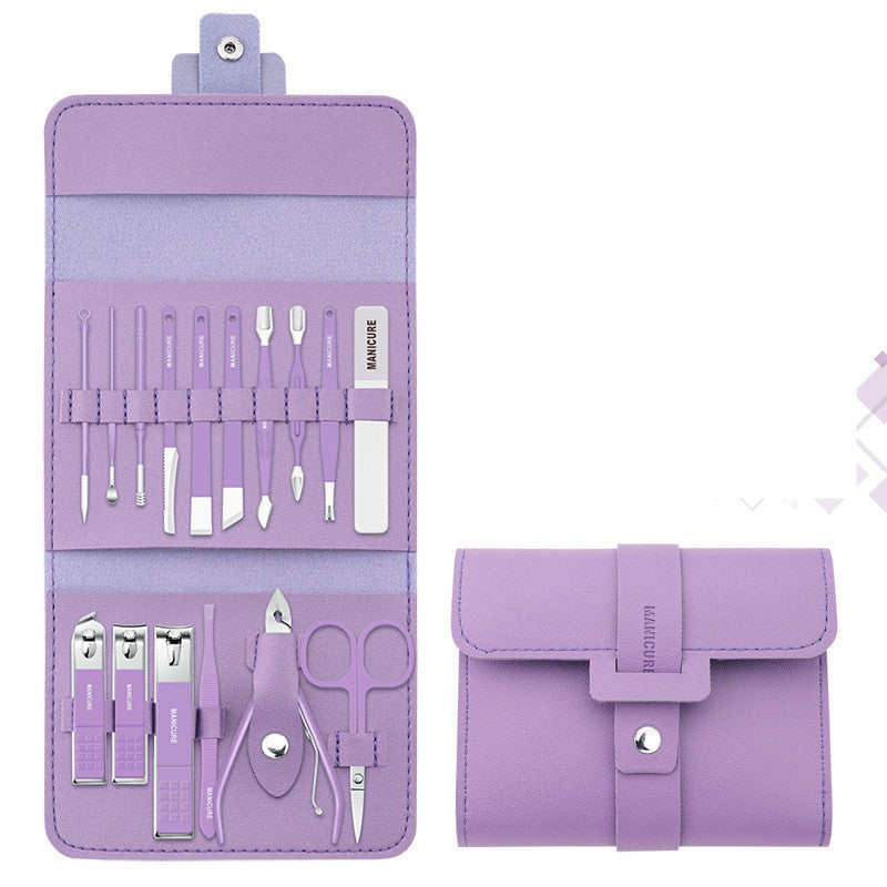 Elevate Your Grooming Routine with the Stylish 16-Piece Manicure Set - Minihomy