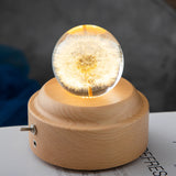 LED Night Light Flower Crystal Ball - Serene Ambiance for Bedroom Decor - Minihomy