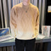 Men's Casual Retro Crew Neck Rhombus Tie-dyed Sweater - Minihomy