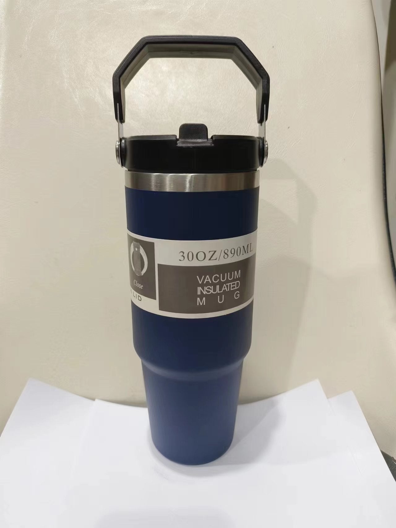 Portable Stainless Steel Travel Tumbler - Insulated Water Bottle with Handle Cover - Minihomy