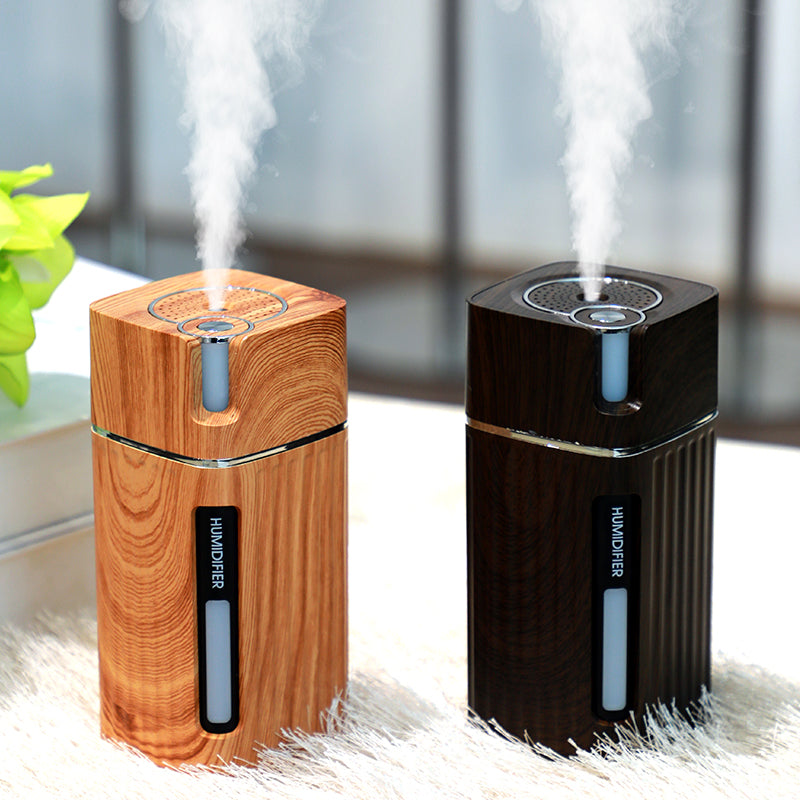 Breathe Easy and Relax with the Wood Grain Electric Humidifier & Diffuser - Minihomy