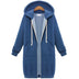 Hooded Long Sleeve Sweater Fleece Long Jacket - Minihomy