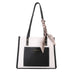 Contrast Color One Shoulder Underarm Tote Big Bag Korean Style Fashion Crossbody - Minihomy