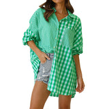 Women's Long-sleeved Shirt Loose Casual Plaid Shirt: Your Everyday Comfort Companion